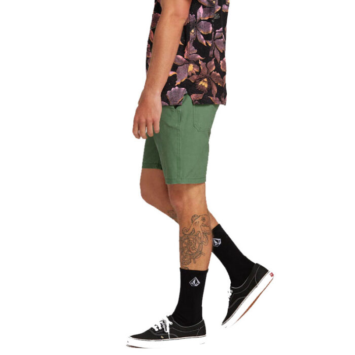 VOLCOM SURF N TURF FADED HYBRID SHORTS DUSTY GREEN - Image 3