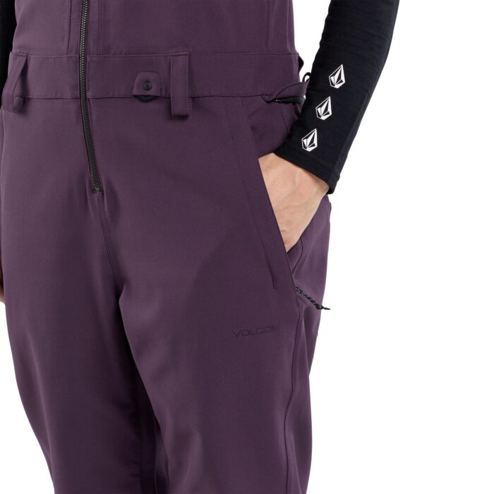 VOLCOM SWIFT BIB OVERALL WOMEN SNOWBOARD PANT BLACKBERRY - Image 10