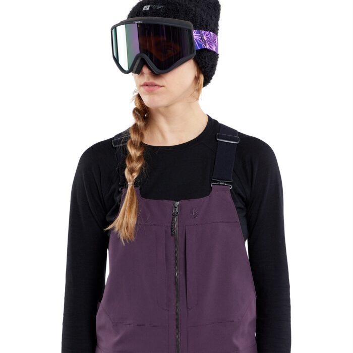 VOLCOM SWIFT BIB OVERALL WOMEN SNOWBOARD PANT BLACKBERRY - Image 3