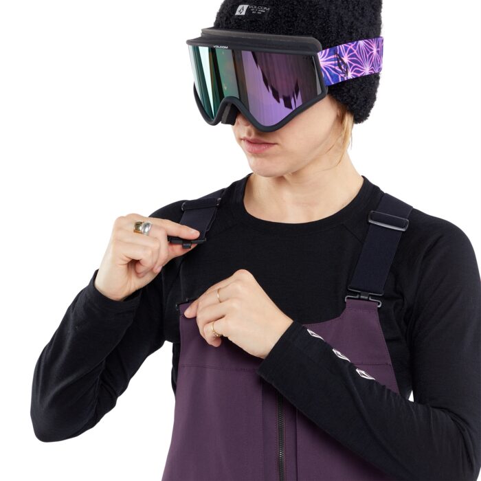 VOLCOM SWIFT BIB OVERALL WOMEN SNOWBOARD PANT BLACKBERRY - Image 4