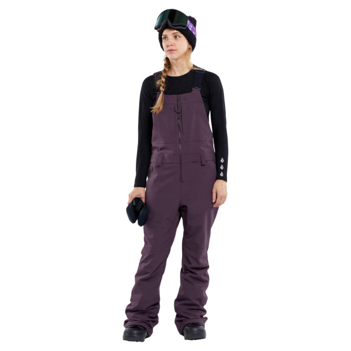 VOLCOM SWIFT BIB OVERALL WOMEN SNOWBOARD PANT BLACKBERRY - Image 5
