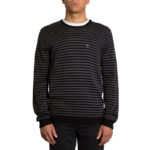 VOLCOM UPERSTAND STRIPE SWEATSHIRT HEATHER GREY