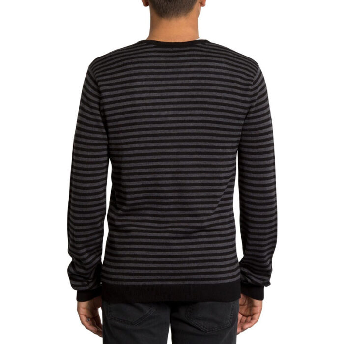 VOLCOM UPERSTAND STRIPE SWEATSHIRT HEATHER GREY - Image 2
