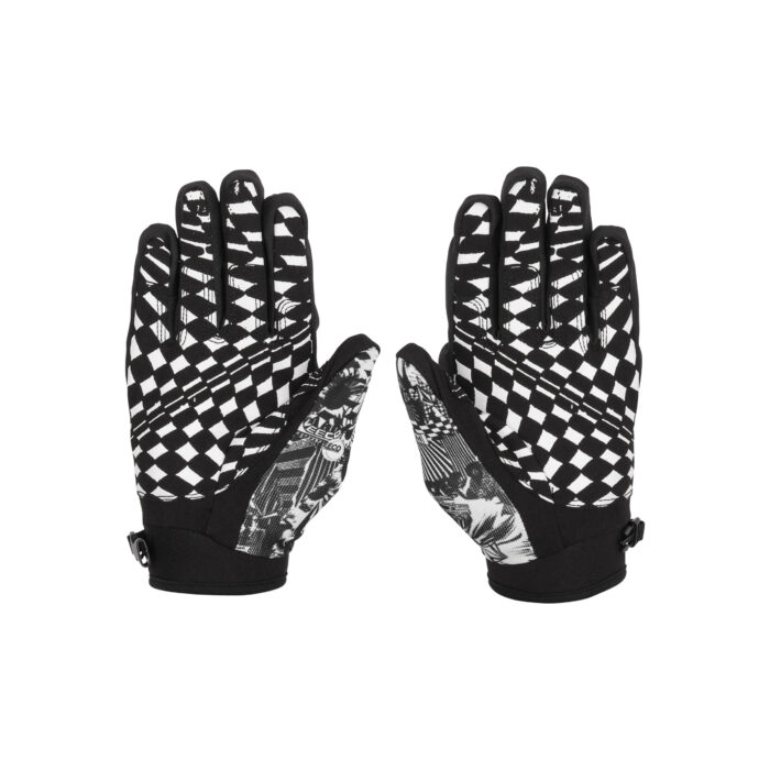 VOLCOM V CO CRAIL SNOWBOARD GLOVES BLACK WHITE - Image 2