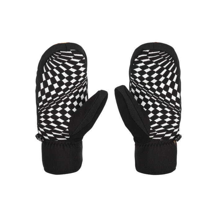 VOLCOM V CO NYLE SNOW MITTENS BLACK WHITE - Image 2