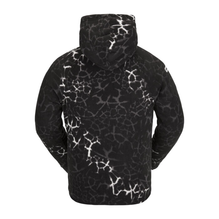 VOLCOM V SCIENCE FLEECE HALF ZIP HOODIE BLACK GIRAFFE - Image 2