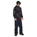 VOLCOM V SCIENCE FLEECE HALF ZIP HOODIE BLACK GIRAFFE - Image 3