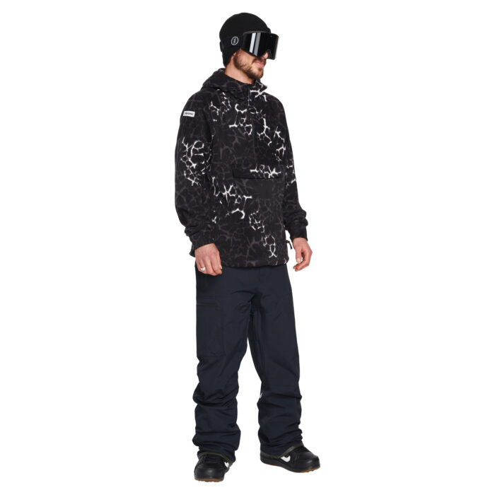 VOLCOM V SCIENCE FLEECE HALF ZIP HOODIE BLACK GIRAFFE - Image 3