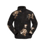 VOLCOM V SCIENCE HALF ZIP FLEECE PULLOVER BLEACH BLACK