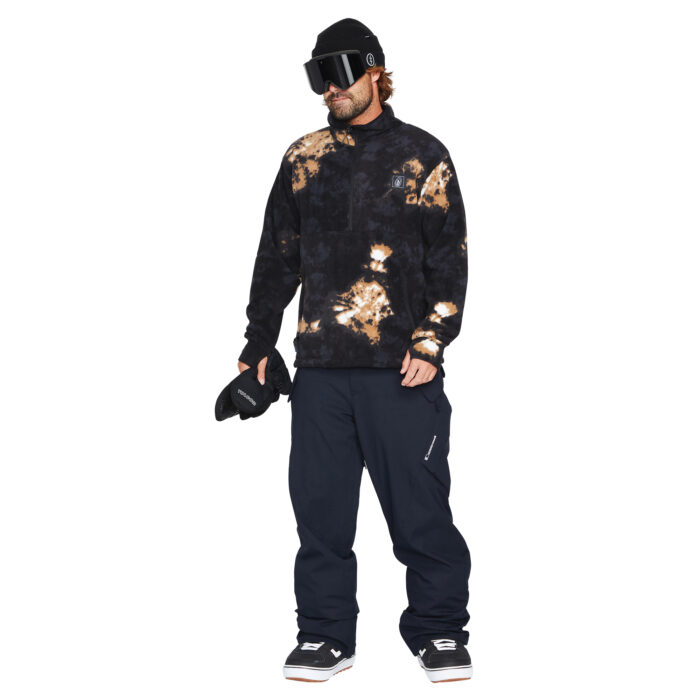 VOLCOM V SCIENCE HALF ZIP FLEECE PULLOVER BLEACH BLACK - Image 3