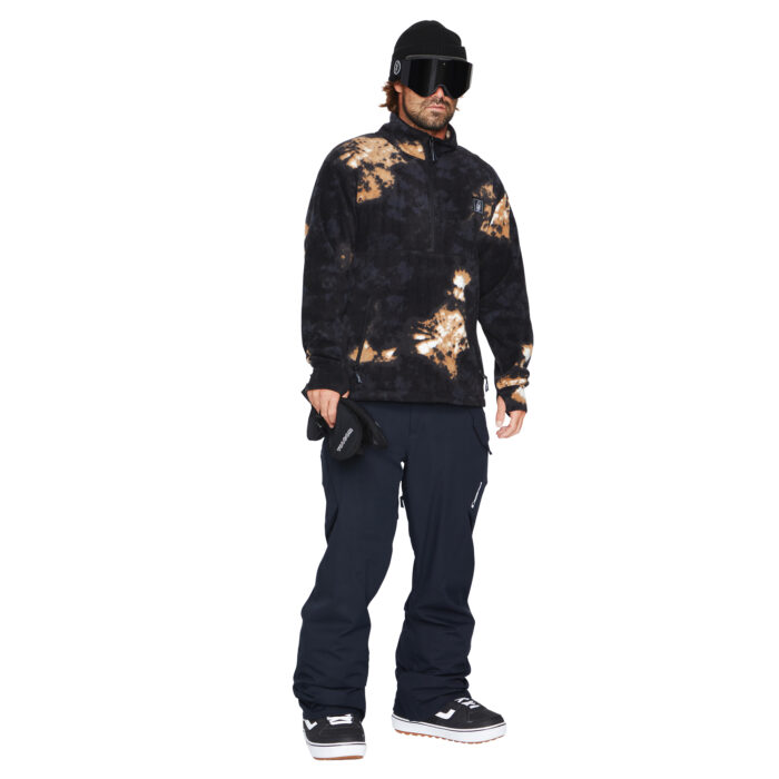 VOLCOM V SCIENCE HALF ZIP FLEECE PULLOVER BLEACH BLACK - Image 5