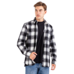 ETNIES DOOMED FLANNEL SHIRT BLACK WHITE - Image 3