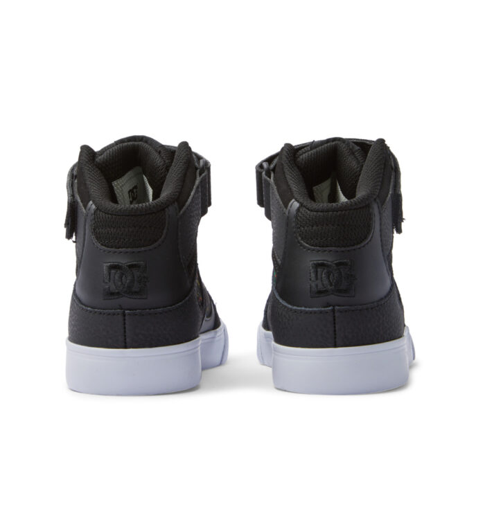 DC KIDS PURE HIGH TOP EV SHOES BLACK SPLATTER - Image 5