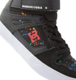 DC KIDS PURE HIGH TOP EV SHOES BLACK SPLATTER - Image 7