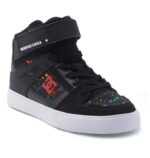 DC KIDS PURE HIGH TOP EV SHOES BLACK SPLATTER - Image 2