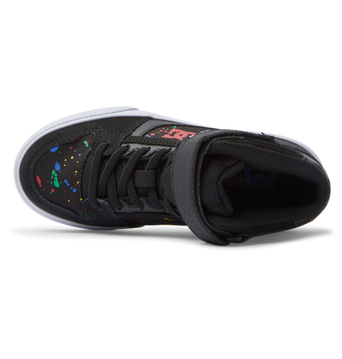 DC KIDS PURE HIGH TOP EV SHOES BLACK SPLATTER - Image 4