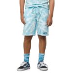 VANS KIDS BURST TIE DYE FLEECE SHORT AQUATIC TIE DYE