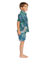 VOLCOM BOYS MARBLE FLORAL SHIRT AGED INDIGO - Image 5