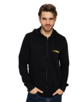 CIRCA SHREDDED CHEESE ZIP HOODIE BLACK - Image 3