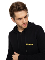 CIRCA SHREDDED CHEESE ZIP HOODIE BLACK - Image 4