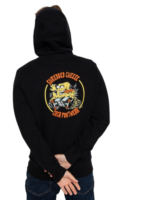 CIRCA SHREDDED CHEESE ZIP HOODIE BLACK - Image 5