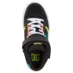 DC YOUTH PURE HIGH TOP EV SHOES BLACK ORANGE GREEN - Image 4