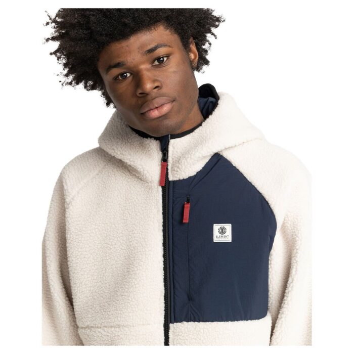 ELEMENT WOLFE REVERSIBLE SHERPA ZIP HOODIE NATURAL - Image 8