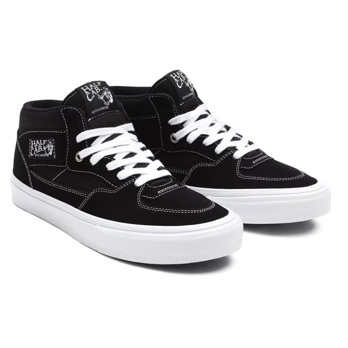 VANS SKATE HALF CAB SHOES BLACK WHITE - Image 4