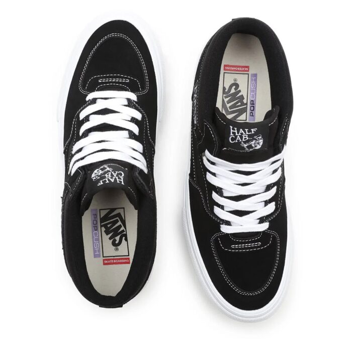 VANS SKATE HALF CAB SHOES BLACK WHITE - Image 5