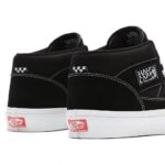 VANS SKATE HALF CAB SHOES BLACK WHITE - Image 7