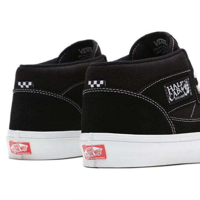 VANS SKATE HALF CAB SHOES BLACK WHITE - Image 7