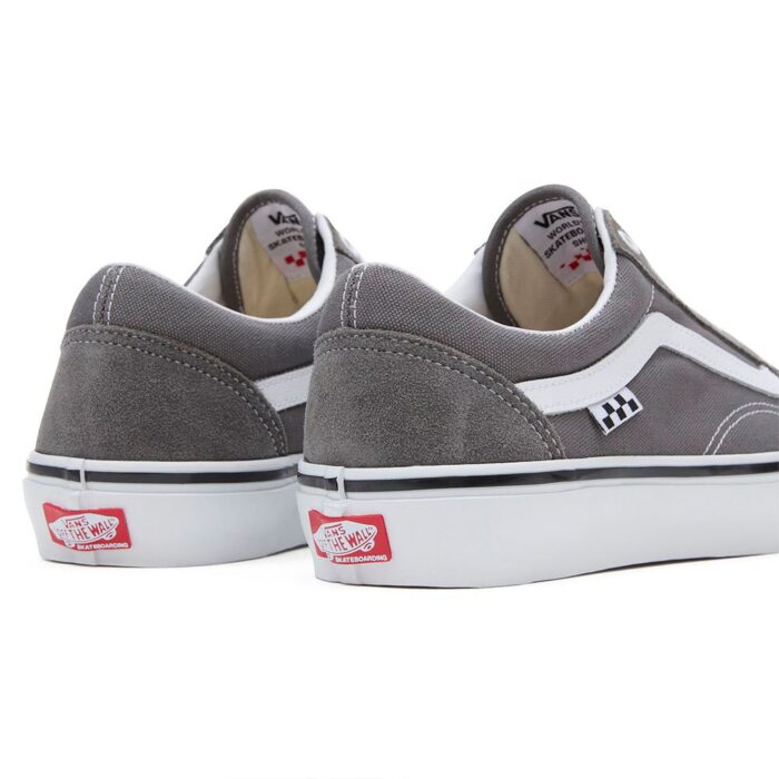 VANS SKATE OLD SKOOL SHOES PEWTER WHITE - Image 6