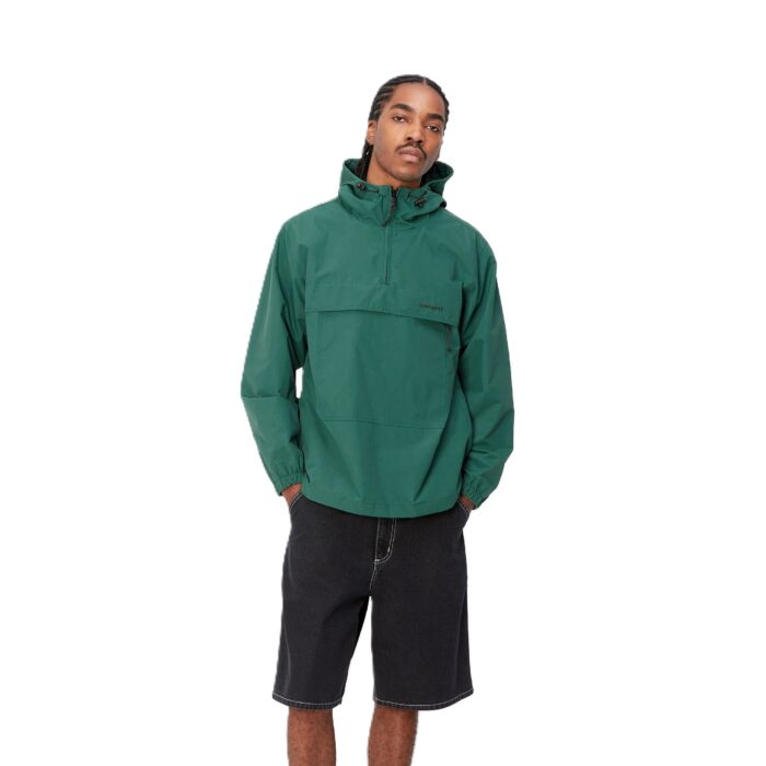 CARHARTT WIP WINDBREAKER PULLOVER CHERVIL BLACK - Image 3