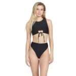 VOLCOM SIMPLY SEAMLESS HIGH WAIST BIKINI BOTTOM BLACK