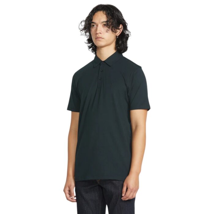 VOLCOM WOWZER POLO T-SHIRT BLACK - Image 3