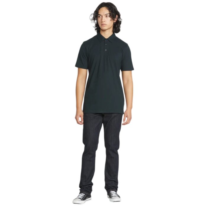 VOLCOM WOWZER POLO T-SHIRT BLACK - Image 5