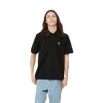 CARHARTT WIP CHASE PIQUE POLO BLACK GOLD - Image 3