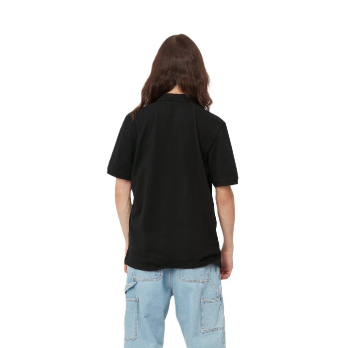 CARHARTT WIP CHASE PIQUE POLO BLACK GOLD - Image 4