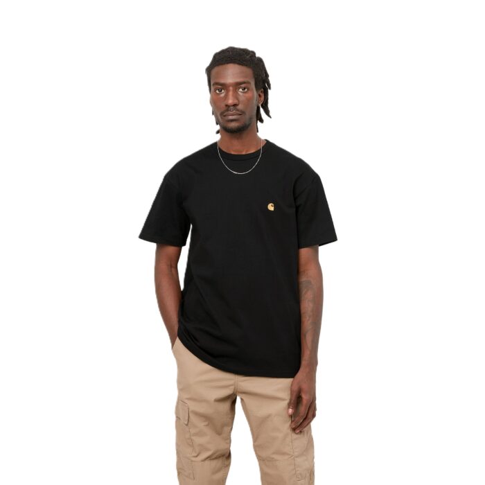 CARHARTT WIP CHASE T-SHIRT BLACK GOLD - Image 5