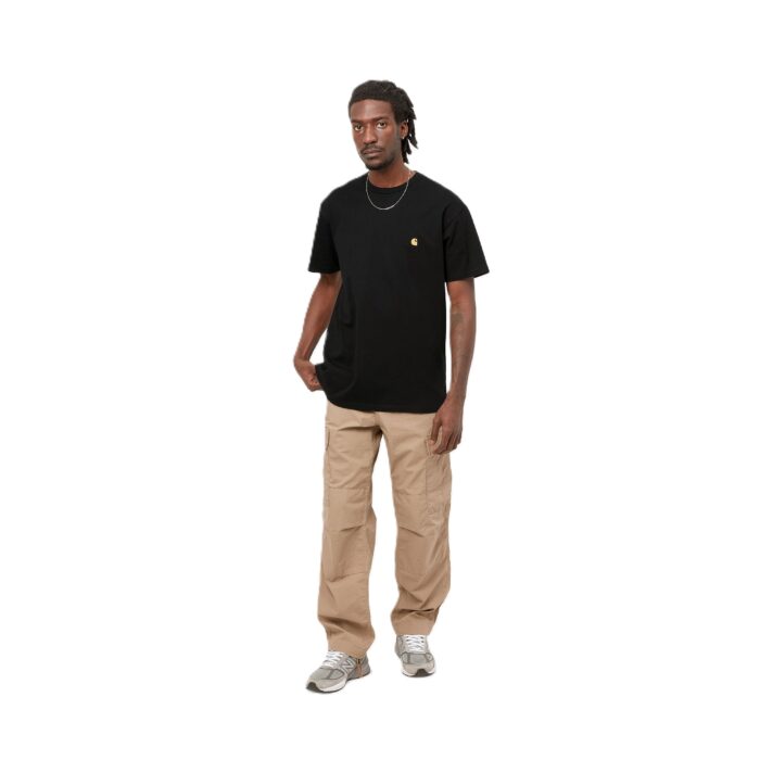 CARHARTT WIP CHASE T-SHIRT BLACK GOLD - Image 7