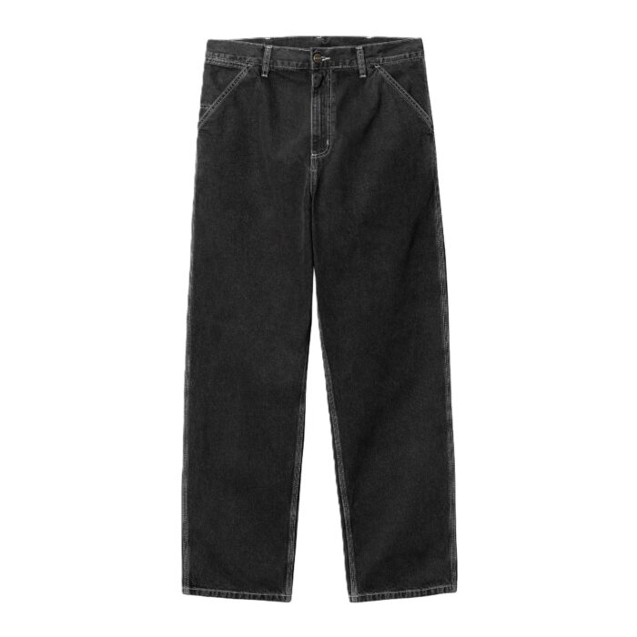 CARHARTT WIP SIMPLE PANT BLACK STONE WASHED - Image 5
