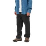 CARHARTT WIP SINGLE KNEE PANT BLACK STONE WASHED