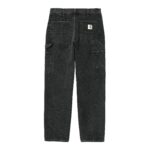 CARHARTT WIP SINGLE KNEE PANT BLACK STONE WASHED - Εικόνα 5