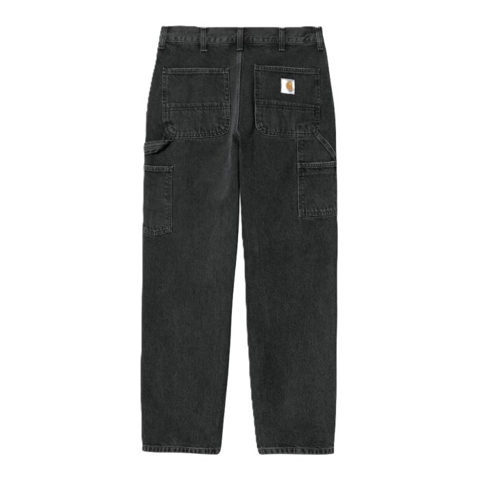CARHARTT WIP SINGLE KNEE PANT BLACK STONE WASHED - Εικόνα 5
