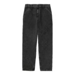 CARHARTT WIP SINGLE KNEE PANT BLACK STONE WASHED - Εικόνα 4