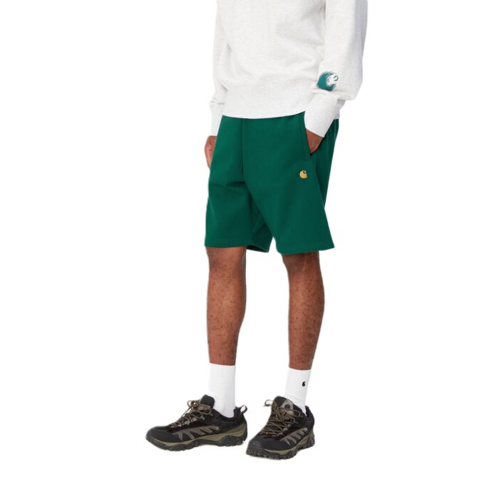CARHARTT WIP CHASE SWEAT SHORT CHERVIL GOLD - Image 5