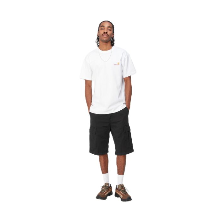 CARHARTT WIP REGULAR CARGO SHORT BLACK GARMENT DYED - Image 4