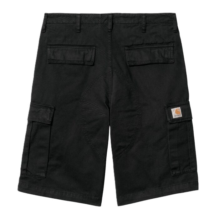 CARHARTT WIP REGULAR CARGO SHORT BLACK GARMENT DYED - Image 6