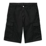 CARHARTT WIP REGULAR CARGO SHORT BLACK GARMENT DYED - Image 5