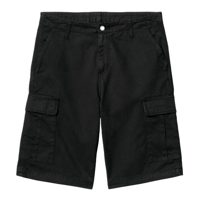 CARHARTT WIP REGULAR CARGO SHORT BLACK GARMENT DYED - Image 5